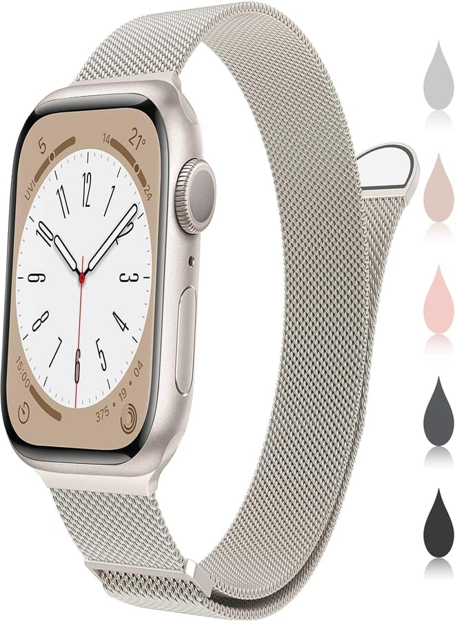 Next Next store Compatible with Apple Watch Band 42/44/45/49 Ultra, Stainless Steel Mesh Magnetic Clasp Strap for Men Women, Compatible with Apple Watch Series 7/8/SE 1/2/3/4/5/6