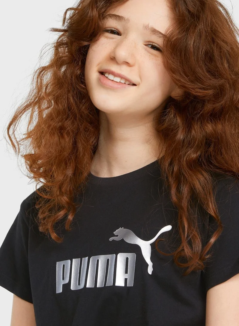 PUMA Youth Essential Logo Knotted T-Shirt