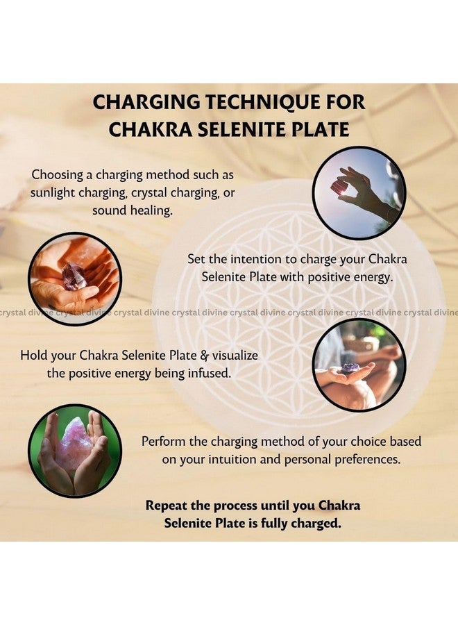Crystal Divine Chakra Selenite Plate to Charge Crystal Selenite Charging Plate Selenite Stone - Image 5