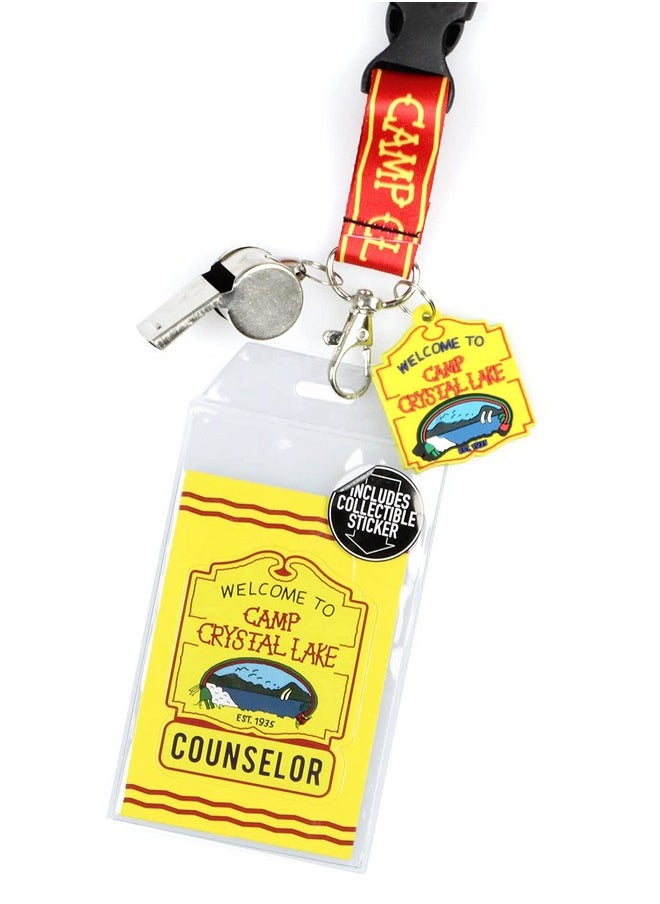 Bioworld - Friday The 13th Camp Crystal Lake Counselor Lanyard Clear ID Badge Holder - Image 1