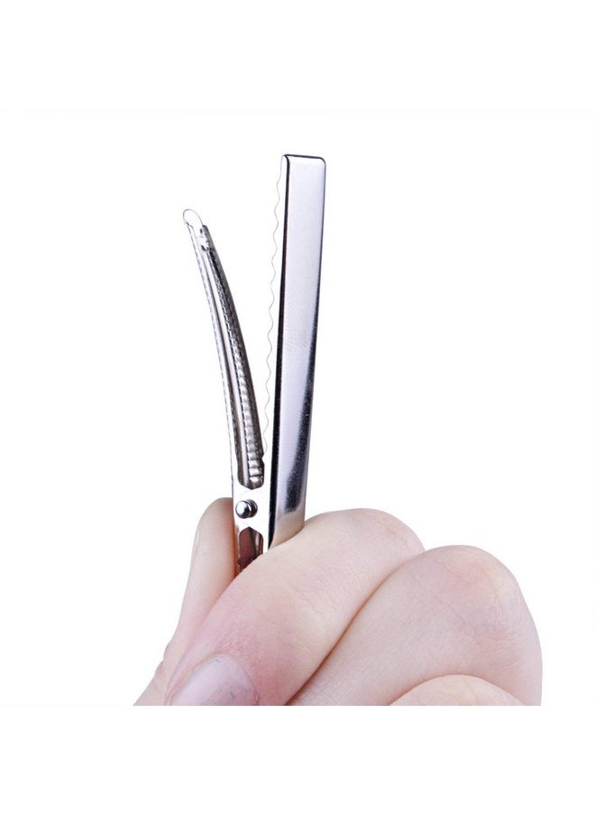 BronaGrand 60Pcs Silver Large Long Alligator Hair Clip With Teeth For Arts & Crafts Projects Dry Hanging Clothing Office Paper Document Organizationhair Care  - Image 4