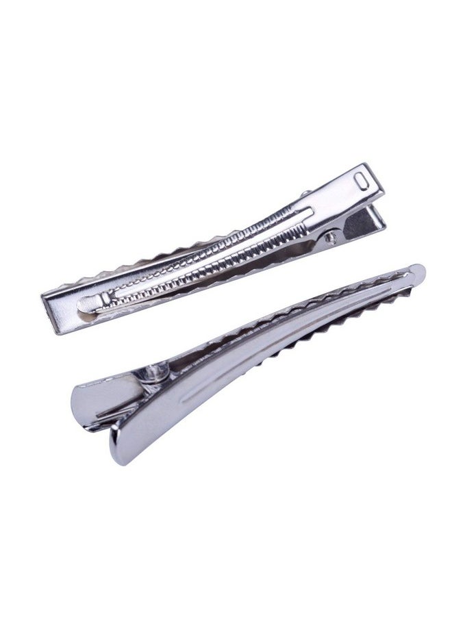 BronaGrand 60Pcs Silver Large Long Alligator Hair Clip With Teeth For Arts & Crafts Projects Dry Hanging Clothing Office Paper Document Organizationhair Care  - Image 3