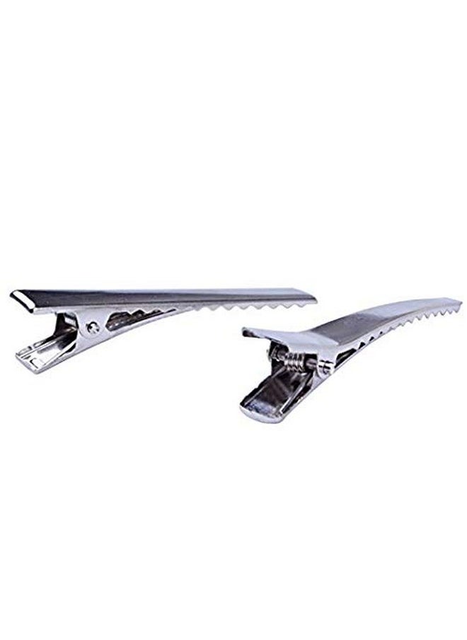 BronaGrand 60Pcs Silver Large Long Alligator Hair Clip With Teeth For Arts & Crafts Projects Dry Hanging Clothing Office Paper Document Organizationhair Care  - Image 5
