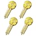 DEERMON Hip Hop Theme Gold Microphone Aluminum Foil Balloons 4 Pack Inflatable Rock Star Blow up Microphone Balloon For Birthday Wedding Cosplay 80s 90s Musical Concert Themed Party Decoration - Image 2