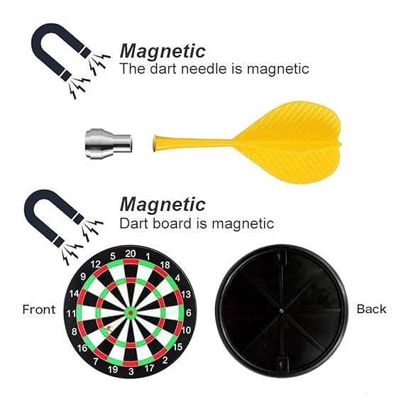 Smartcraft Magnetic Dartboard with 6 Soft Darts Family Indoor & Outdoor Fun Games, Dart Board Set (Multicolour-Medium) - Image 5