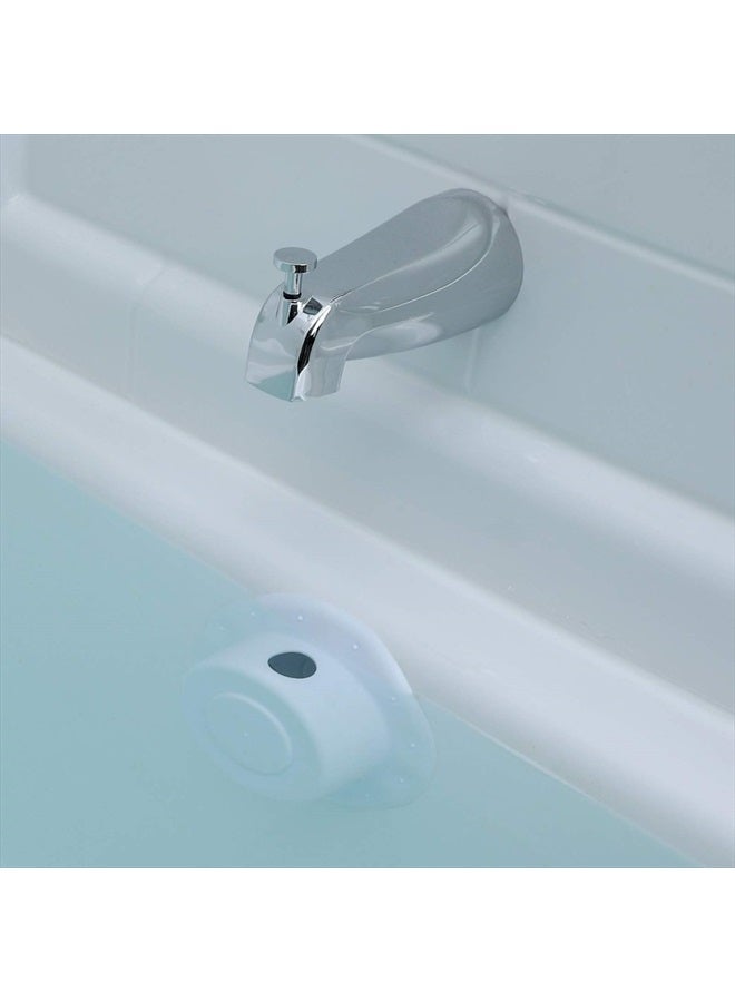 SlipX Solutions Bottomless Bath | Overflow Drain Cover for Tub | Great Gifts for Mom, Spa & Bath Accessories | Drain Block, Water Stopper Plug | Bath Essentials for Women | 4" Diameter, White - Image 1