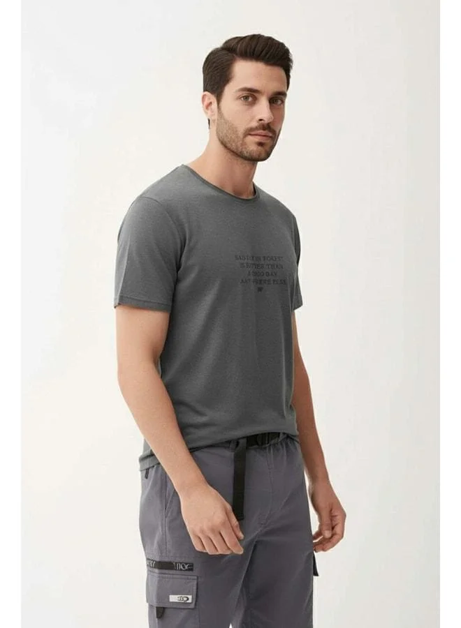 Bad Bear Bad Day Anthracite Men's Printed T‑shirt.