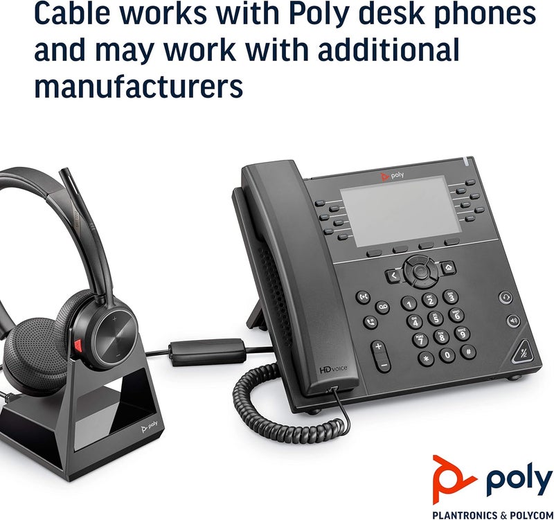 Poly كابل مفتاح الخط الإلكتروني Plantronics APP51 للتحكم في مكالمات الهاتف المكتبي عن بُعد مع هواتف Poly - Image 4