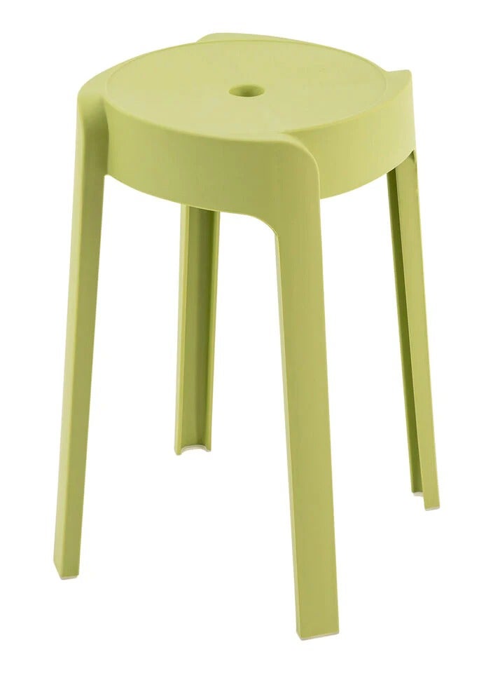 HOCC Lightweight Stackable Stool – 1pc Macaron Green | Durable Plastic Seating for Home, Office & Outdoor Use - Image 1