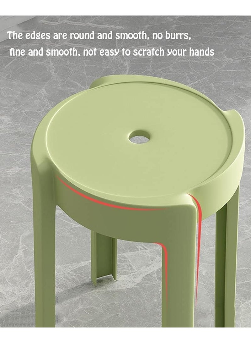 HOCC Lightweight Stackable Stool – 1pc Macaron Green | Durable Plastic Seating for Home, Office & Outdoor Use - Image 5