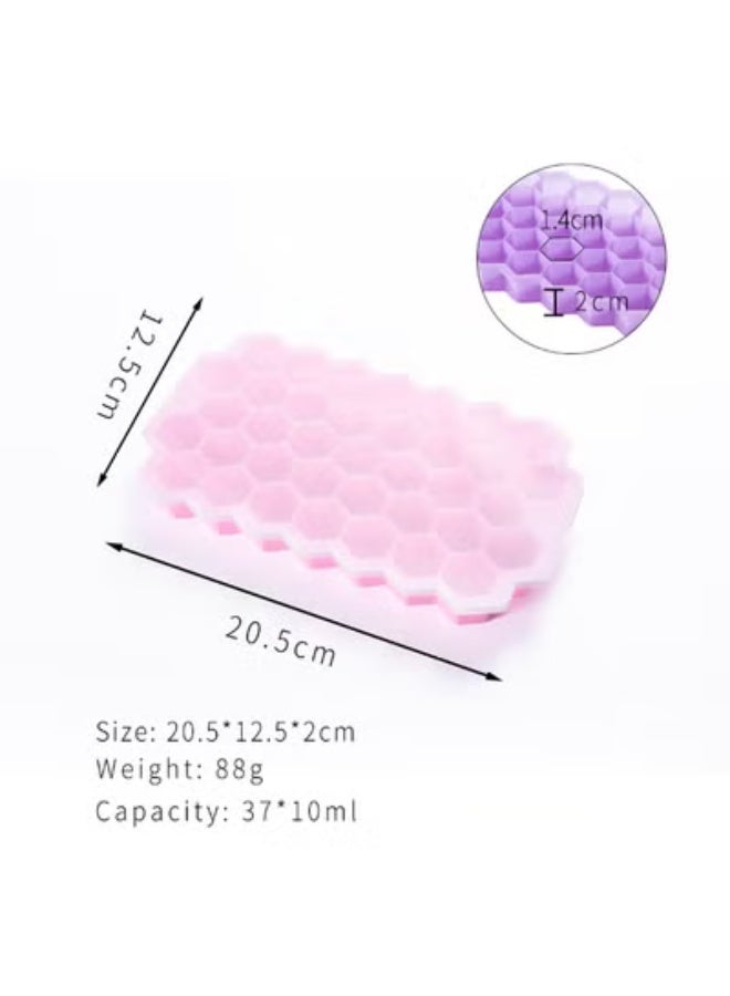 Ice Cube Mold Honey Comb Shaped BPA Free Silicone Multi-colors - Image 2