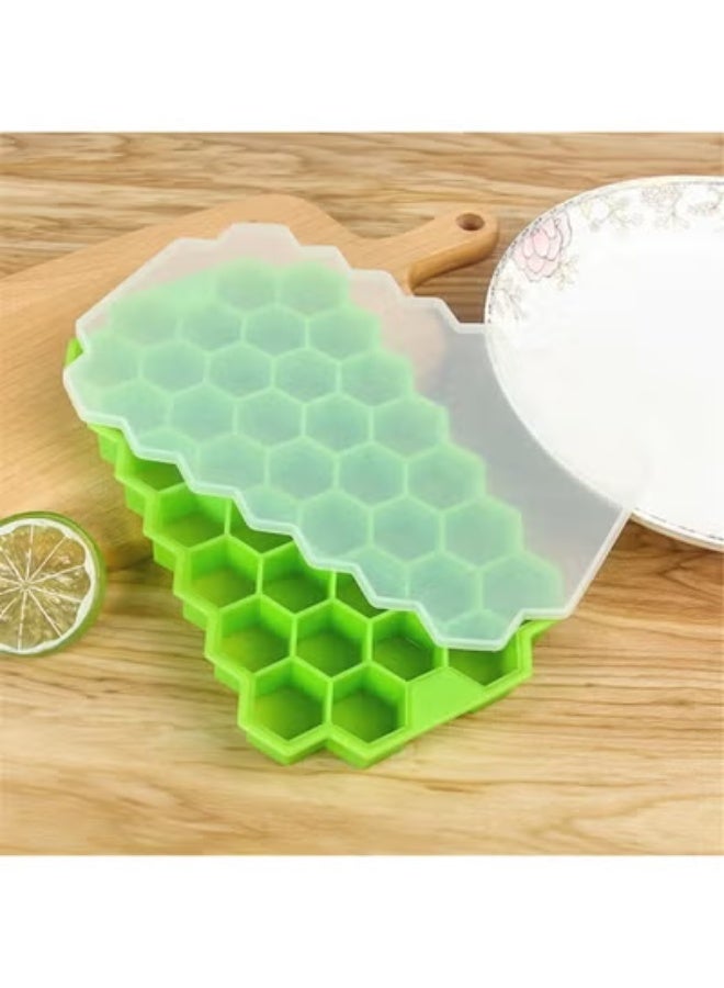Ice Cube Mold Honey Comb Shaped BPA Free Silicone Multi-colors - Image 3