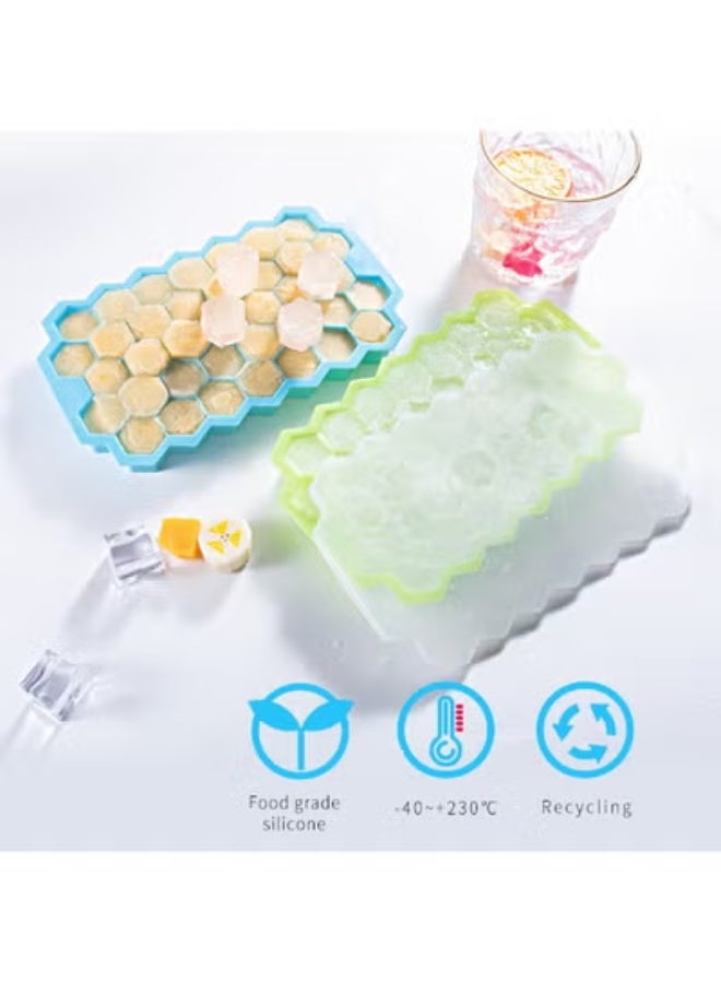 Ice Cube Mold Honey Comb Shaped BPA Free Silicone Multi-colors - Image 4