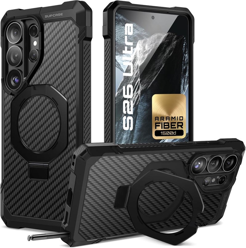 SupCase for Samsung Galaxy S26 Ultra Case with Kickstand (Unicorn Beetle Grip), [Wireless Charging Compatible] [Military-Grade Protection] Heavy-duty Magnetic Phone Case for S26 Ultra 6.9 Inch, Aramid - Image 1