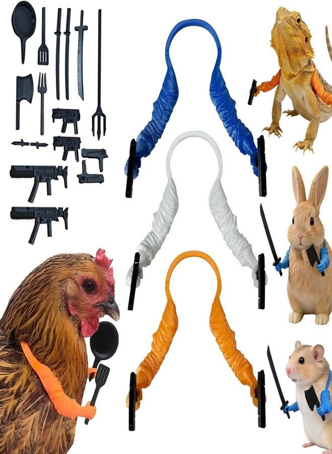 IYWISH 3PCS 3D Printed Chicken Arm to Put on Chickens, 16PCS Funny Chicken Costume Hands Neck Toy Chicken Sleeves Cosplay Halloween Costume Accessories Chickens Costumes Social Media Content Creation
