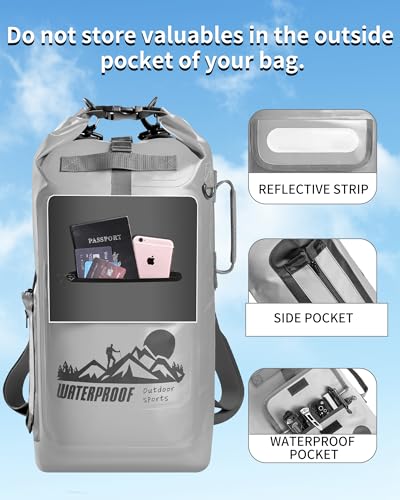 IDRYBAG Dry Bag Backpack 20L/30L/40L, Floating Waterproof Backpack for Men, Kayak Dry Sack - Image 4