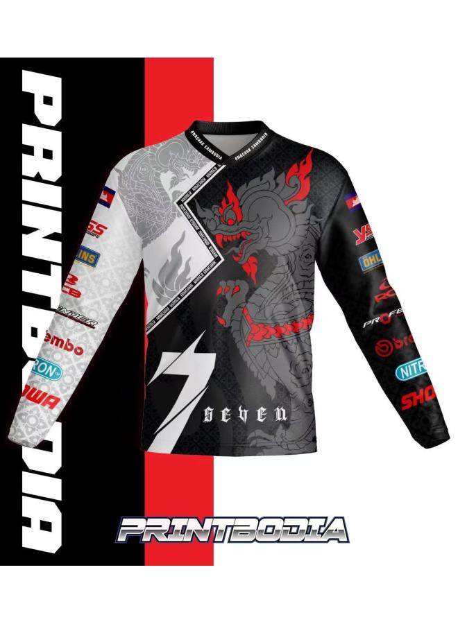 Hot Mountain Cross-country Downhill Clothing, Track Road Compeion Shirt, Skateboard Cool And Handsome Clothing, Children's Size Cycling Clothing