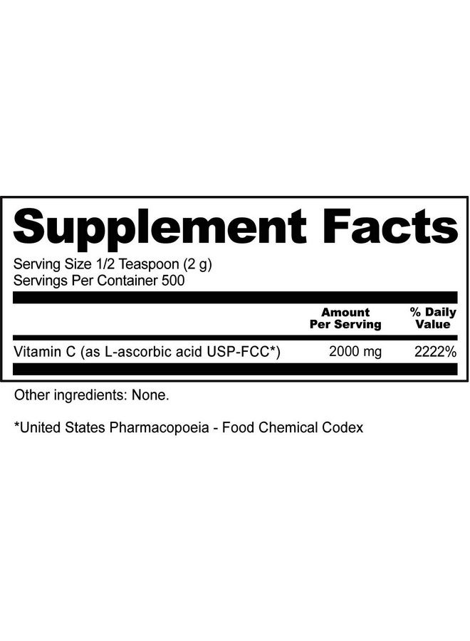 Nutribiotic Ascorbic Acid Vitamin C Powder 2.2 Lb ; Pharmaceutical Grade Lascorbic Acid 2000 Mg Per Serving ; Essential Immune & Antioxidant Collagen Support Supplement ; Vegan Gluten & Gmo Free - Image 5