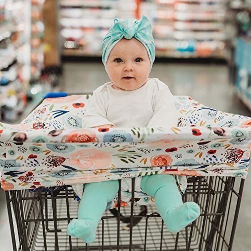 Pobibaby Pobi Baby Car Seat Covers and Nursing Cover - Soft and Stretchy Floral Pattern (Beauty) - Image 3
