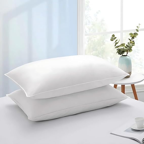 NADEEM'S World Microfiber Extra Soft White Pillows, 40x60 cm (16x24 inches), Set of 4, Standard Pack of 4 (16X24)  - Image 1