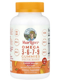 Omega 3-6-7-9 Gummies Peach Mango Apricot 120 Gummies