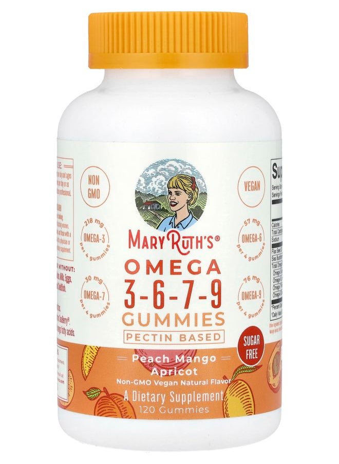 MaryRuth's - Omega 3-6-7-9 Gummies Peach Mango Apricot 120 Gummies - Image 1