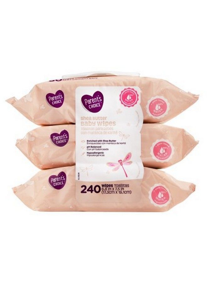 Parent's Choice Shea Butter Baby Wipes 3 Packs Of 80 (240 Count) - Image 2