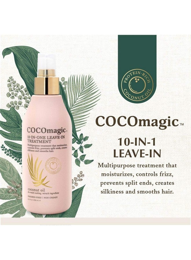cocomagic 10In1 Leavein Hair Treatment With Coconut Oil Hydrate Detangle Prevent Frizz Smooths Creates Silkiness Gentle For All Hair Types Paraben Free Cruelty Free Made In Usa (8 Oz) - Image 3