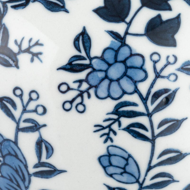 Creative Co-Op Decorative Bird Ceramic Ginger Jar with Lid, Blue and White - Image 4