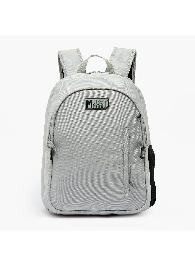 Mustteam Solid 3-Piece Backpack School Set For Boys 8-13 Years With Lunch Bag And Pouch - 16 Inches - Image 3