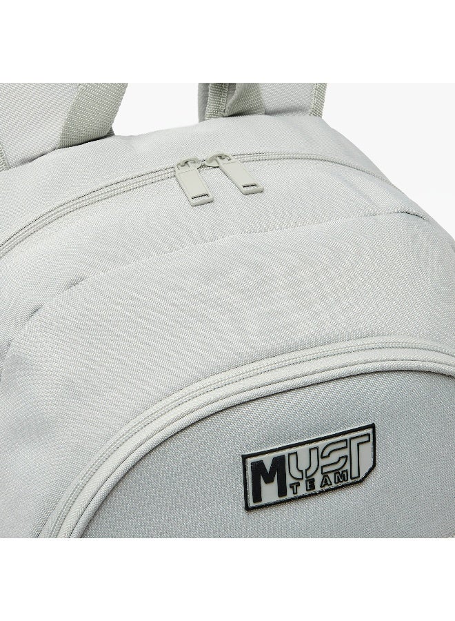 Mustteam Solid 3-Piece Backpack School Set For Boys 8-13 Years With Lunch Bag And Pouch - 16 Inches - Image 4