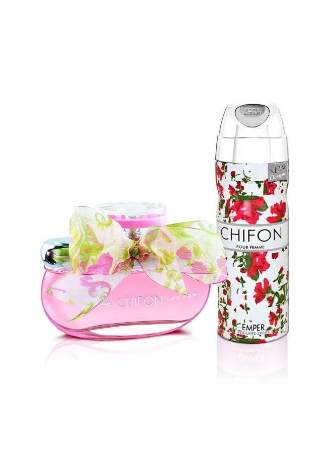 emper Chifon Gift Set 2 in 1 Edp 100ml + 200ml Deodorant - Image 2