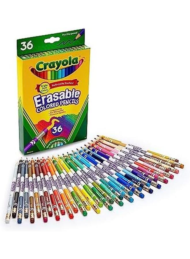 Crayola Erasable Colored Pencils 36 Count Art Tools Ages 4 5 6 7 - Image 2