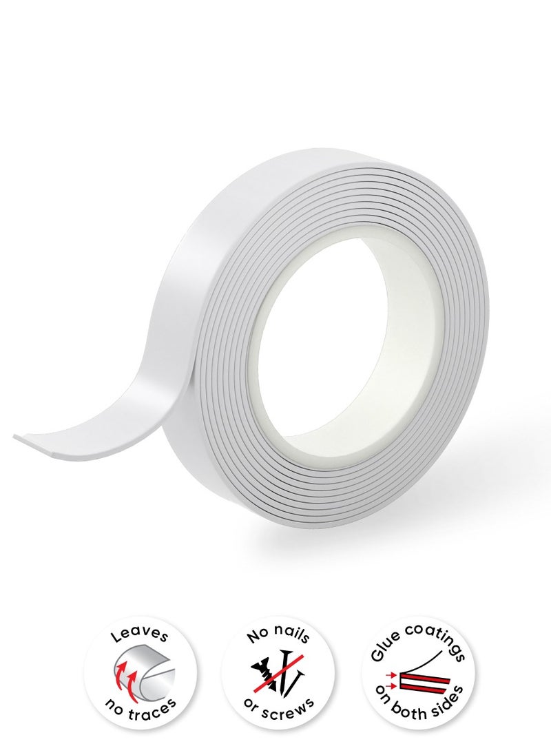 ErichKrause Double-sided foam tape, white, 1mmx12mmx2m (blister 1 pc)  - Image 3