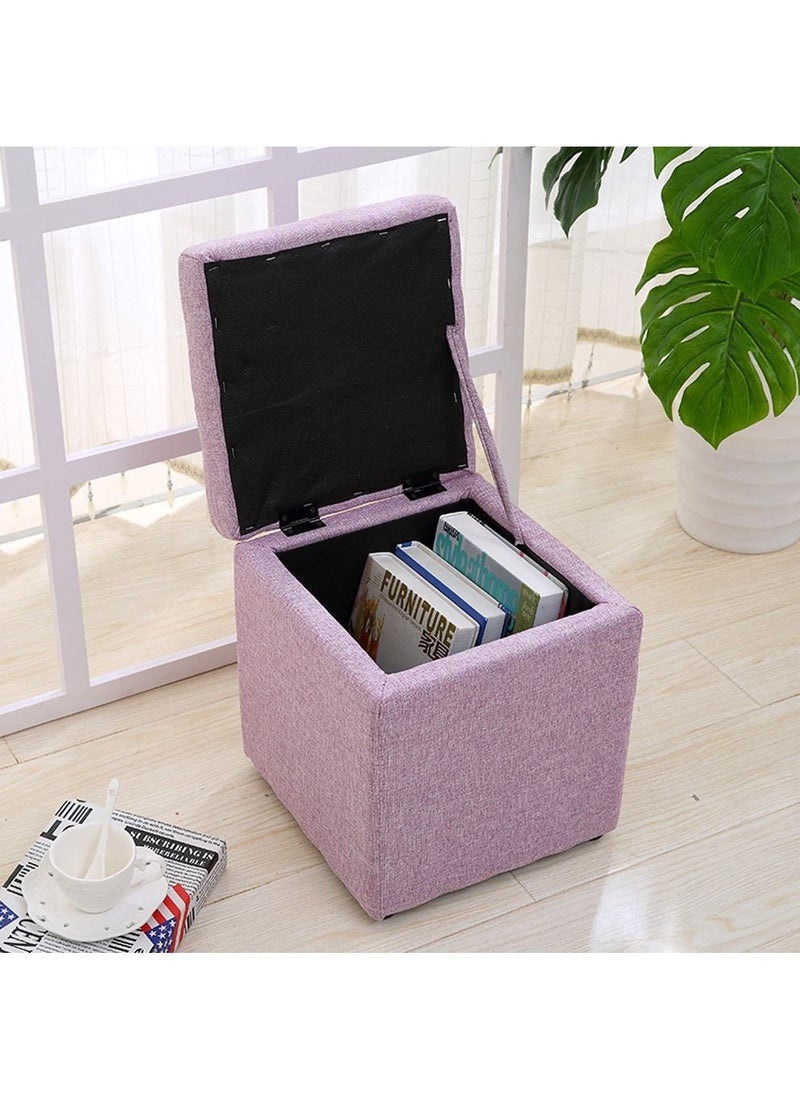 LINGWEI - Ottoman Storage Cube Footrest Stool Padded Seat Foot Rest Step Bench Footstool Shoe Change Bench Toy Chest Box Storage Chest Relaxing Seat - Image 1
