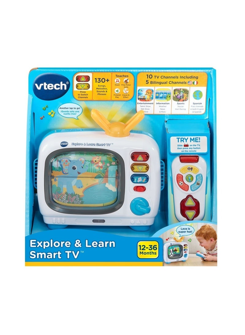 Vtech Interactive Retro Toy TV for Toddlers | 10 Channels with Bilingual Learning, Music & Magic Remote | Educational Pretend Play TV for Ages 12–36 Months - Image 5