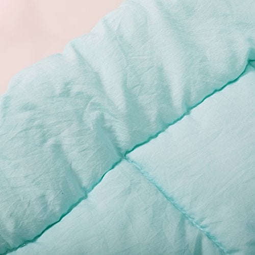 EVOLIVE All Season Pre Washed Soft Microfiber White Goose Down Alternative Comforter with Box Stitching (Mint, Twin) - Image 5