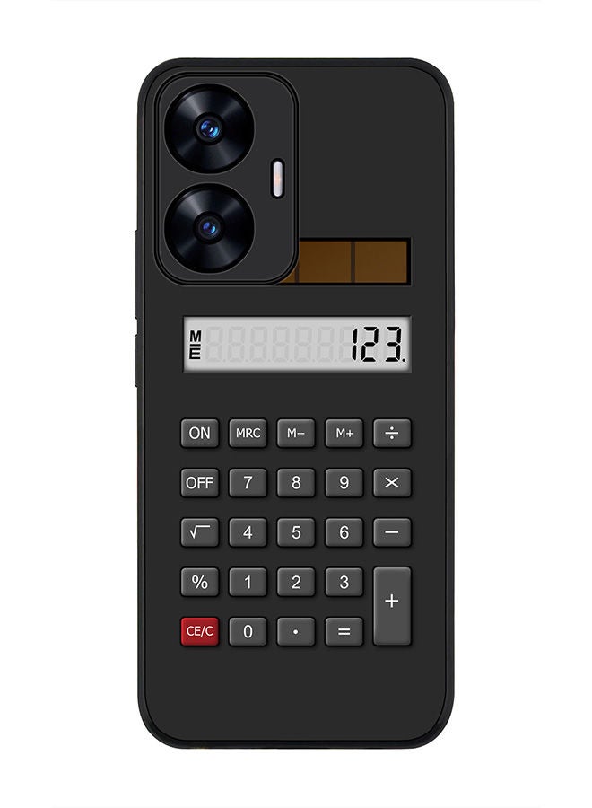 Stylizedd Rugged Black edge case for Realme C55 4G Slim fit Soft Case Flexible Rubber Edges Anti Drop TPU Gel Thin Cover -  Calc (Black) - Image 1