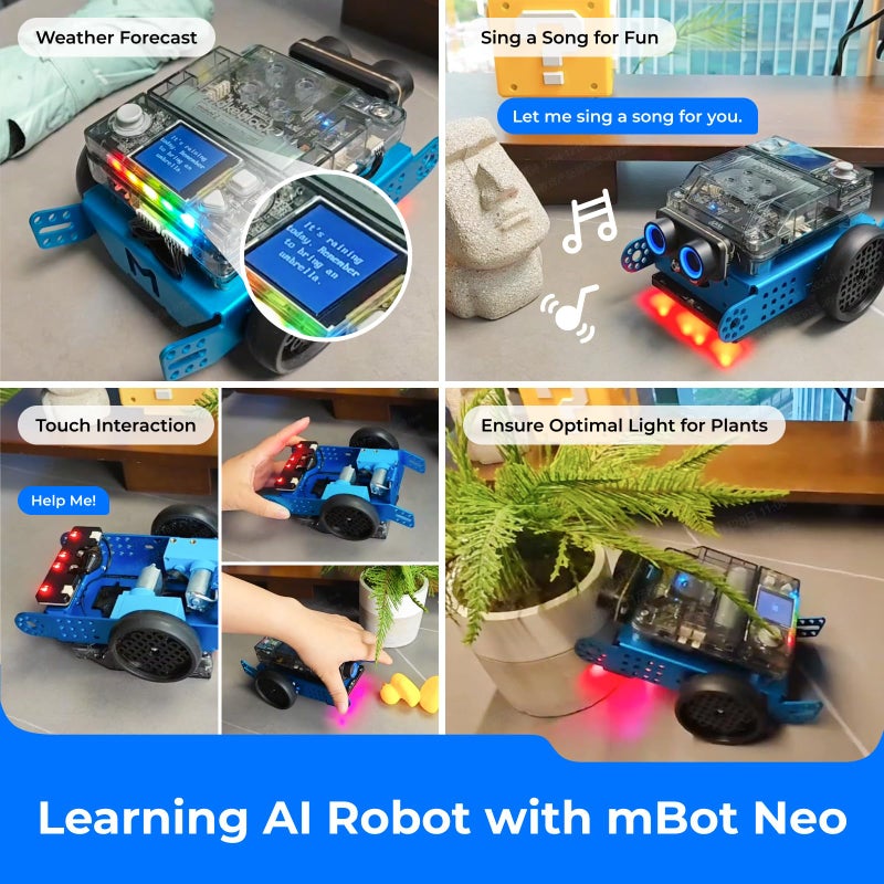 ميك بلوك MakeBlock MBOT NEO الترميز الروبوت للأطفال التعلم والتعليم دعم الروبوت Scratch & Python برمجة الروبوتات للأطفال الذين تتراوح أعمارهم - Image 2