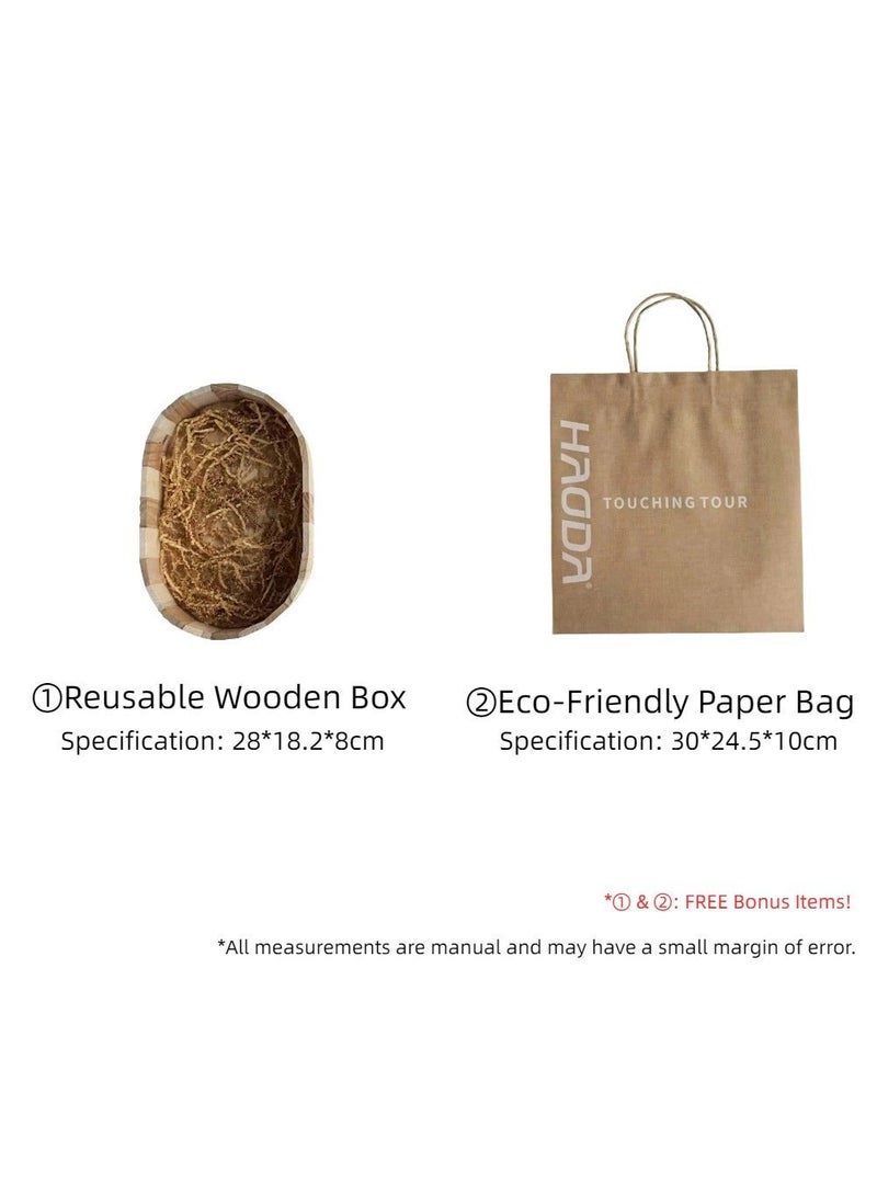 haoda 5-Piece Bath & Shower Gift Set |Reusable Wooden Hammam Gift Set - All-In-One Bath Spa Kit With Back Scrubber Scrub Stone Loofah Comb Unisex Perfect Festive Gifting For Eid Ramadan - Image 5