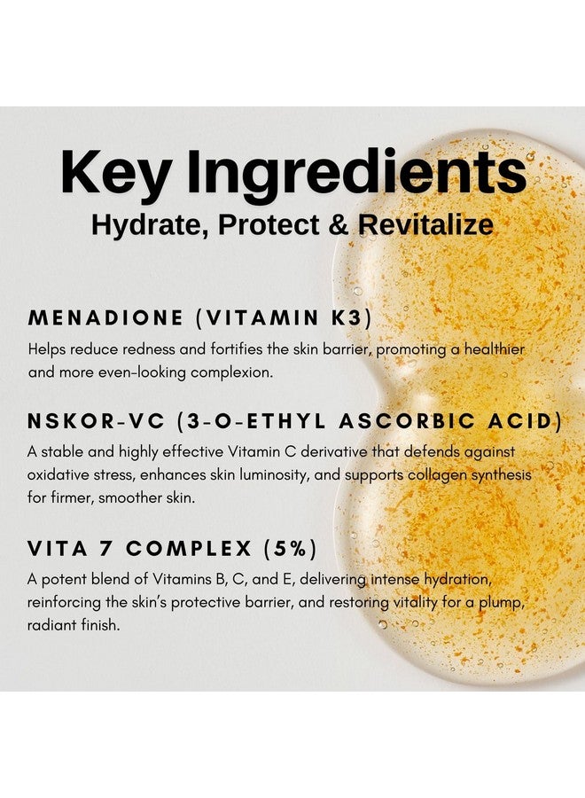 varuza Luminous Elixir Dual Serum Vita 7 Complex 5% Vitamin K3 Face Serum Hyaluronic Acid & CoQ10 Hydrating & Skin Barrier Repair Anti-Redness Vegan Korean Skincare 50ml (1.69 Fl Oz (Pack of 1)) - Image 5