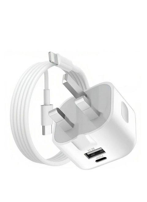 ELTRAZONE For iPhone 14 13 12 11 Pro XR XS Fast Charging 20W USB-C PD Plug Charger & Cable