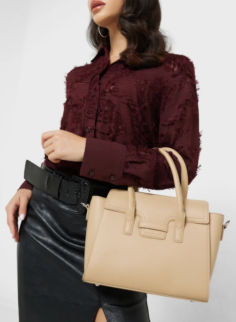 ELLA Tonal Detail Satchel