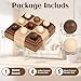 Kuabiz Tic Tac Toe Decor 8x8 Inch Wooden Tic Tac Toe Board Classic Wooden Family Board Coffee Table Decor Livingroom Checkered Modern Boards for Family Adults Activities Brown Wood - Image 3