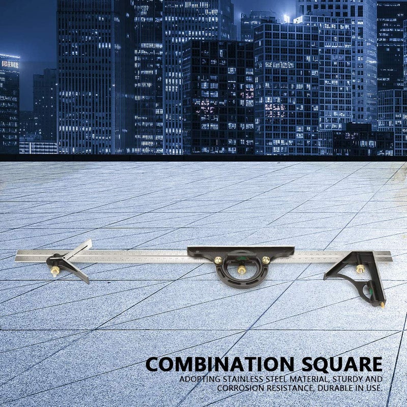 كلاراكو مربع مركب، مسطرة معدنية قابلة للتعديل بزاوية قائمة، أداة قياس هندسية - Image 3