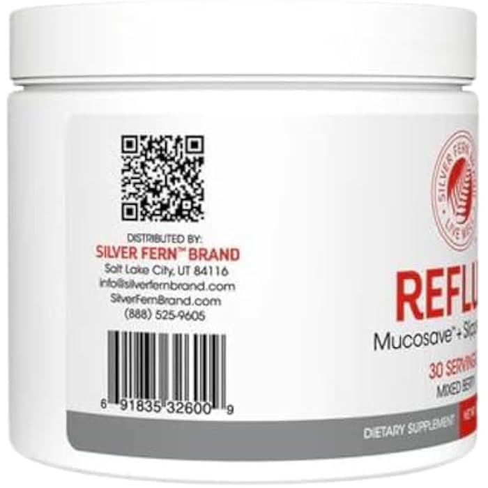 Silver Fern Reflux Digestive Supplement - Peach Mango Flavor - Each Tub = 30 Scoops = 30 Servings - Mucosal Support for Acid Issues - with Mucosave FG and Slippery Elm Bark (2 Tubs) - Image 2