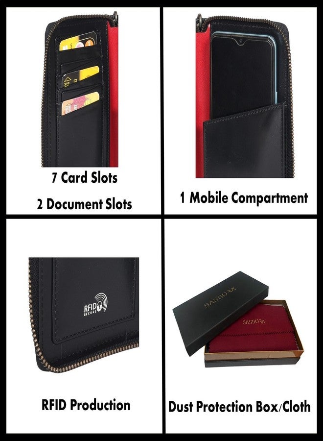 Sassora Shiny Leather RFID Travel Organizer for Girls - Image 4