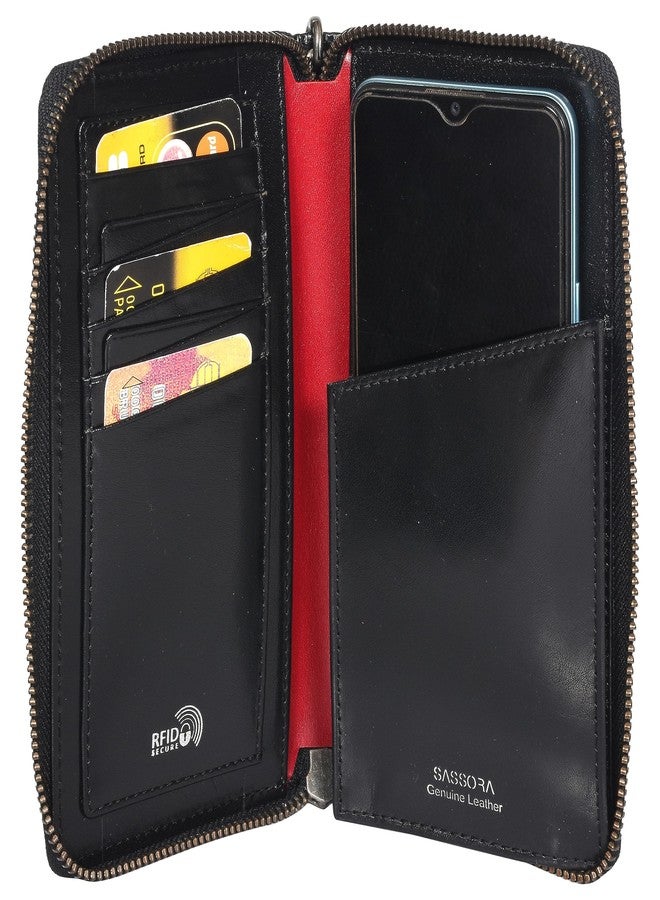 Sassora Shiny Leather RFID Travel Organizer for Girls - Image 3