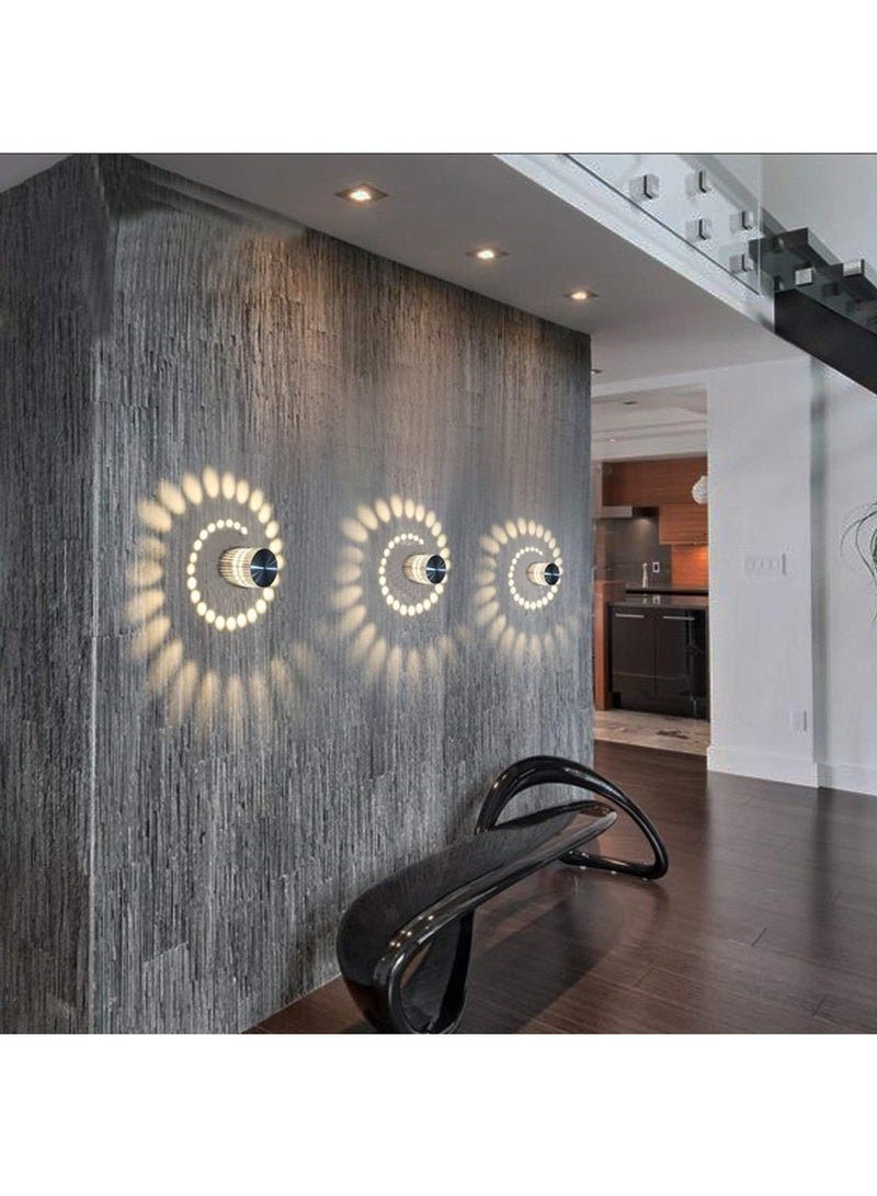 3 واط LED ضوء جداري داخلي من الألمنيوم بتصميم حديث لمصباح الجدار لغرفة الأطفال، غرفة المعيشة، الحمام، غرفة النوم، الممر، إضاءة جدارية باللون الأبيض الدافئ - Image 5