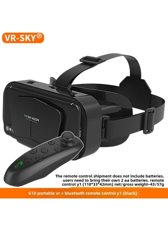 VR Shinecon G10 Version Virtual Reality Headset 3D Glasses For Mobile Phone High Definition Upgraded Adult Student Entertainment-Color:G10 English Version Y1 Black - Image 1